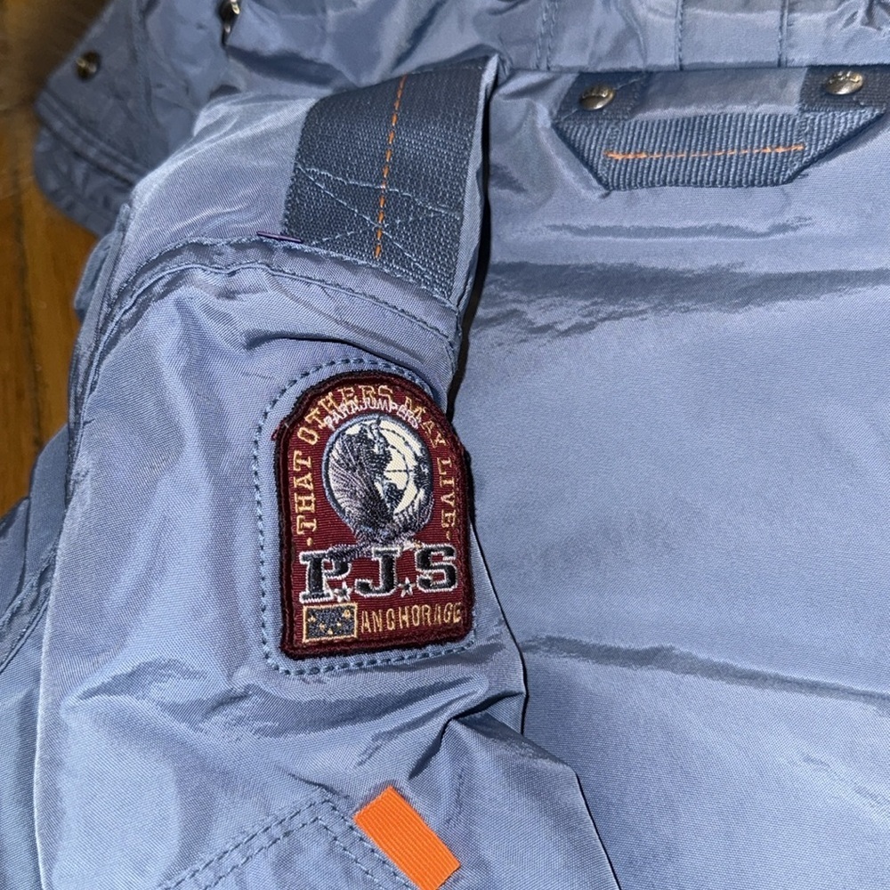 Parajumpers Kids masterpiece series Powder Blue Puffer Jacket with Fur-Trim Hood - Picture 13 of 16